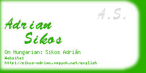 adrian sikos business card
