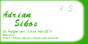 adrian sikos business card